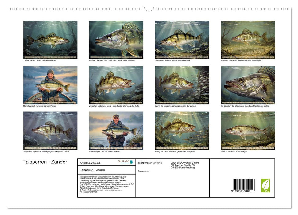 Talsperren - Zander (CALVENDO Premium Wandkalender 2027)