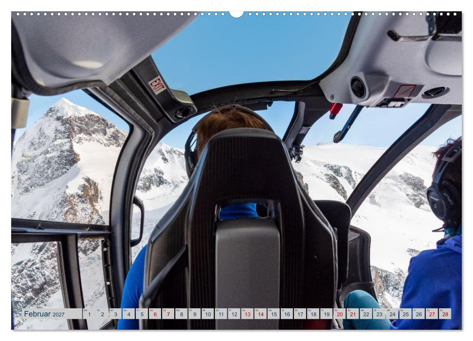 Eine Helireise ums Matterhorn (CALVENDO Premium Wandkalender 2027)