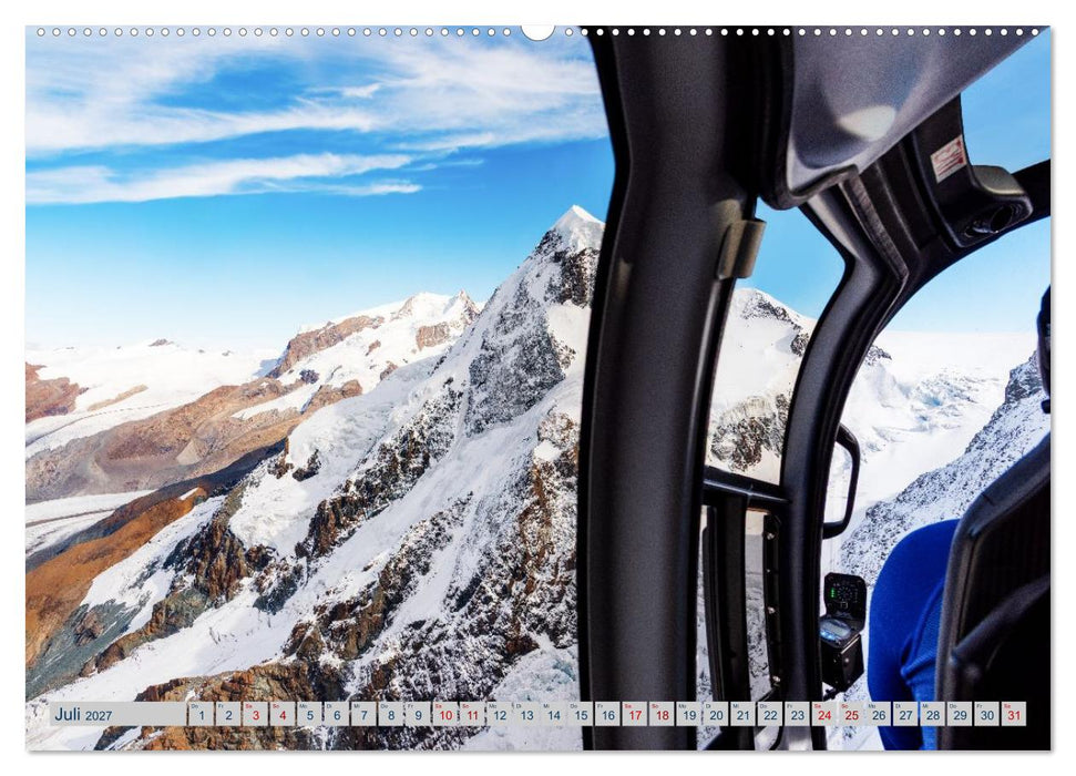 Eine Helireise ums Matterhorn (CALVENDO Premium Wandkalender 2027)