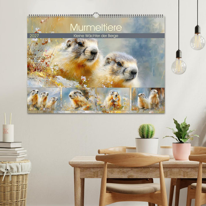 Murmeltiere. Kleine Wächter der Berge (CALVENDO Wandkalender 2027)