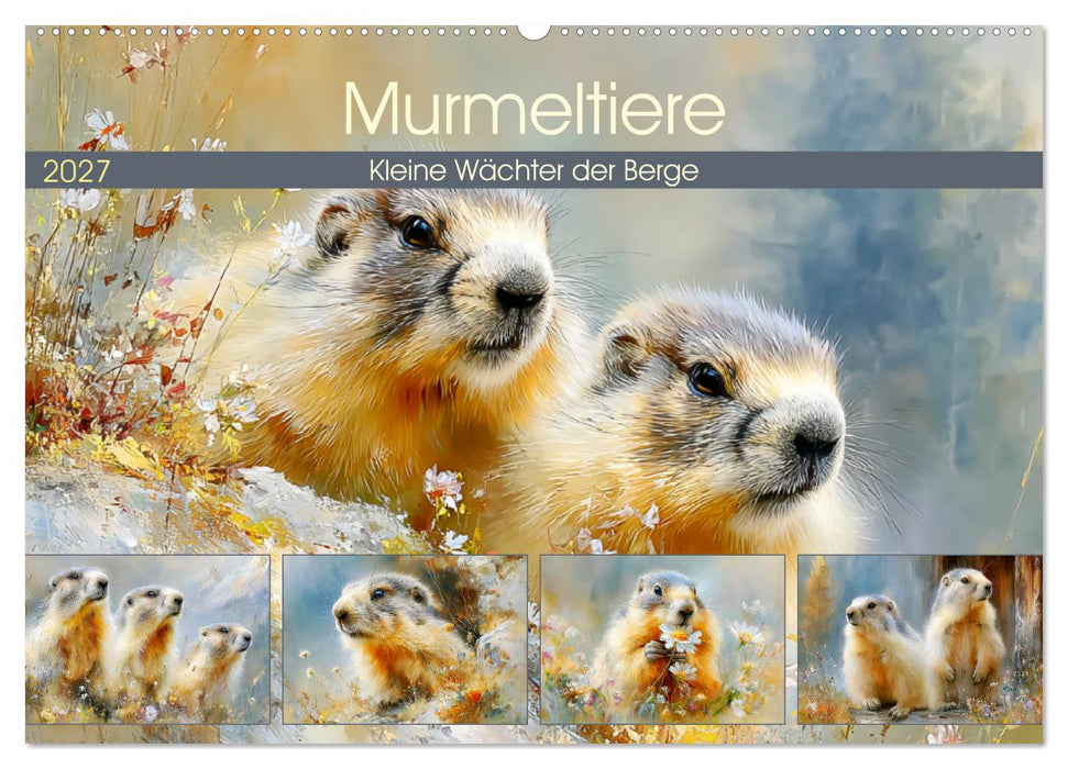 Murmeltiere. Kleine Wächter der Berge (CALVENDO Wandkalender 2027)