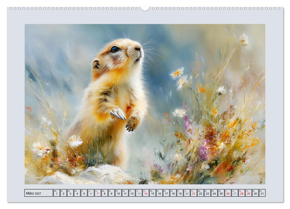 Murmeltiere. Kleine Wächter der Berge (CALVENDO Wandkalender 2027)
