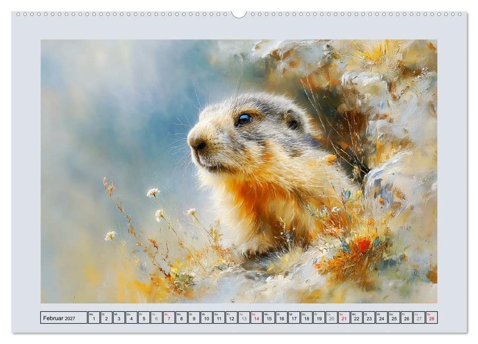 Murmeltiere. Kleine Wächter der Berge (CALVENDO Premium Wandkalender 2027)