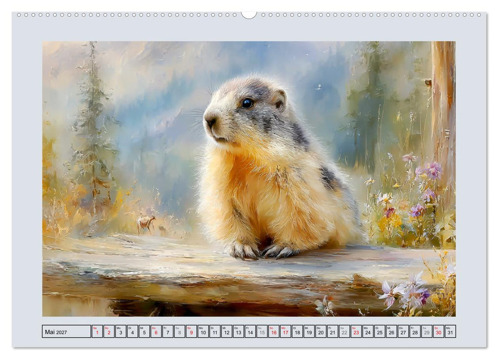 Murmeltiere. Kleine Wächter der Berge (CALVENDO Premium Wandkalender 2027)