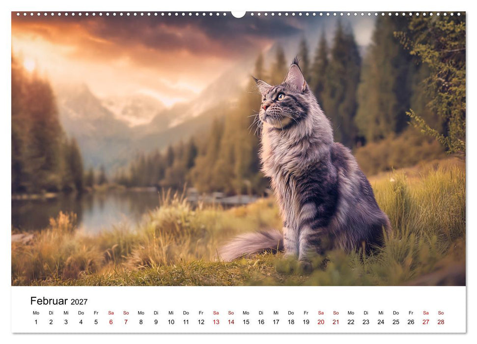 Eleganz in Pelz - ein Maine Coon - Kalender (CALVENDO Premium Wandkalender 2027)