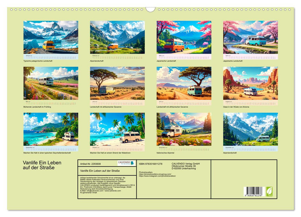 Vanlife Ein Leben auf der Straße (CALVENDO Wandkalender 2027)