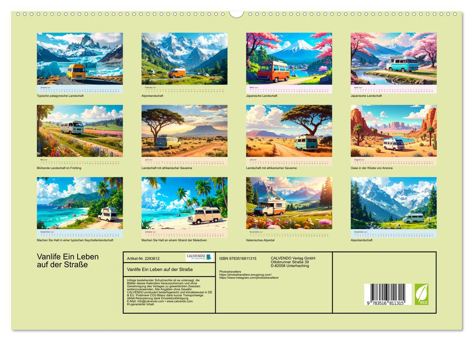 Vanlife Ein Leben auf der Straße (CALVENDO Premium Wandkalender 2027)