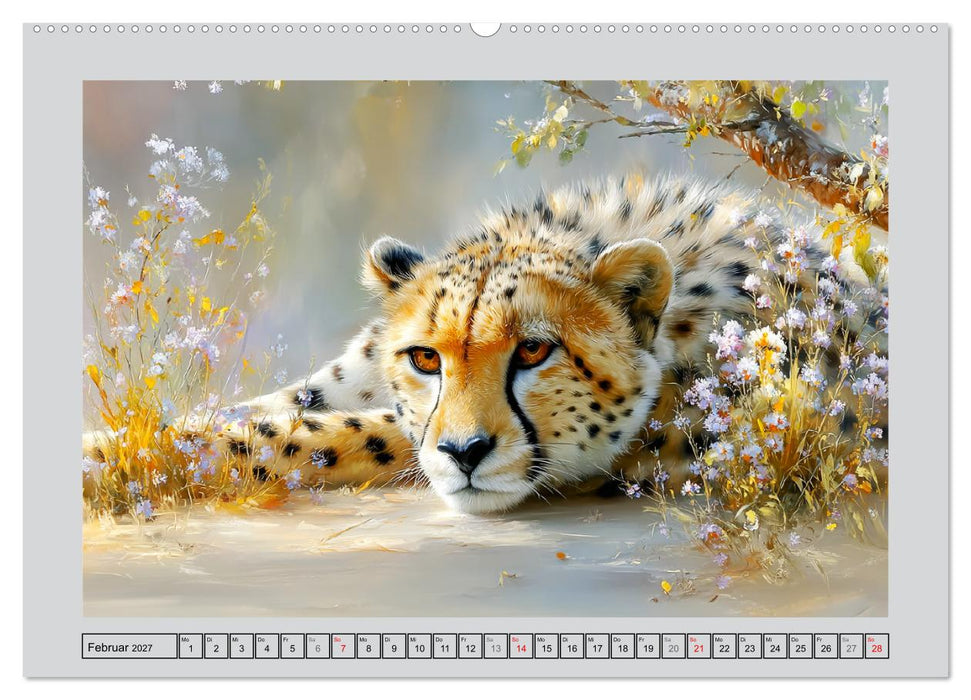 Geparden. Eleganz zwischen Speed und Stille (CALVENDO Wandkalender 2027)