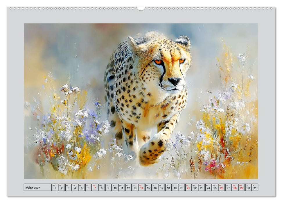 Geparden. Eleganz zwischen Speed und Stille (CALVENDO Wandkalender 2027)