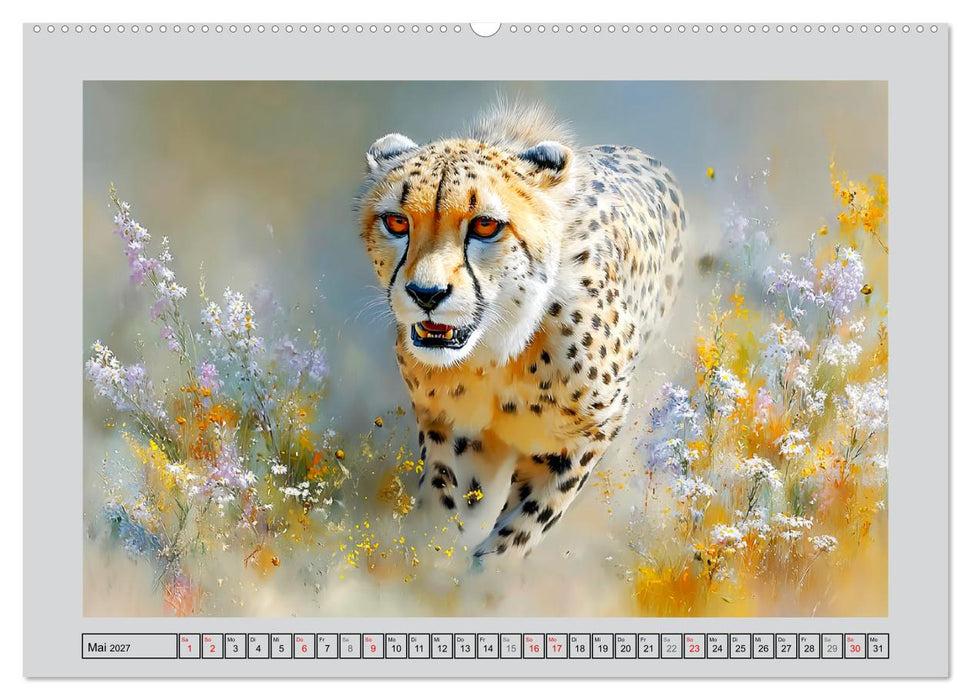 Geparden. Eleganz zwischen Speed und Stille (CALVENDO Wandkalender 2027)
