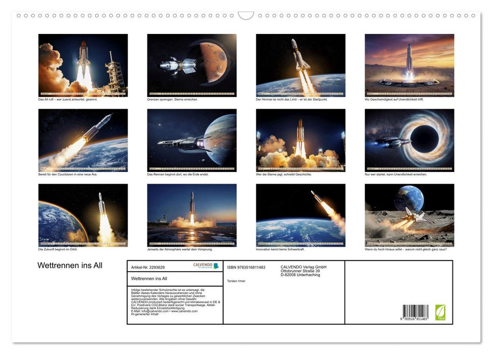 Wettrennen ins All (CALVENDO Wandkalender 2027)