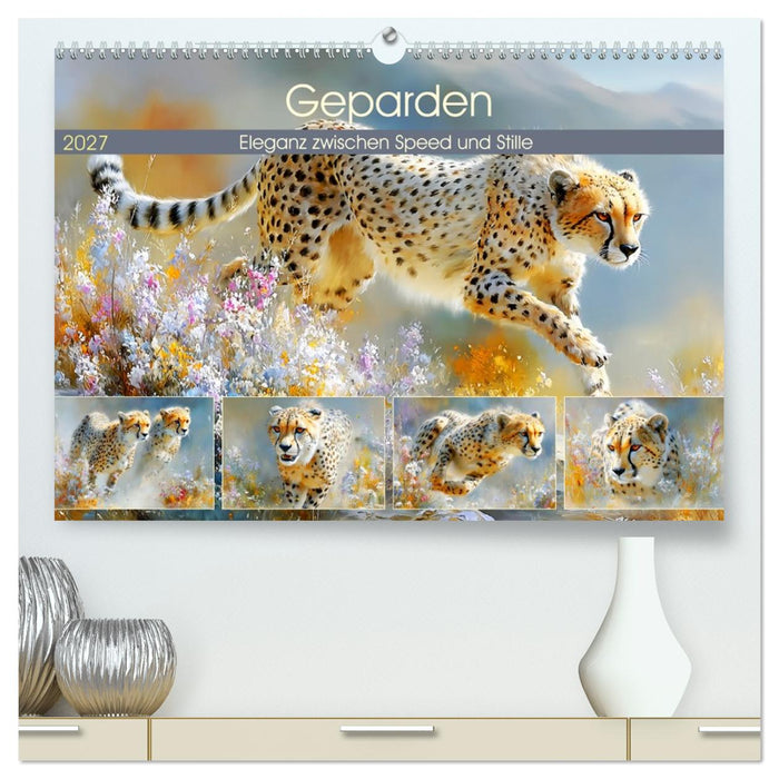 Geparden. Eleganz zwischen Speed und Stille (CALVENDO Premium Wandkalender 2027)