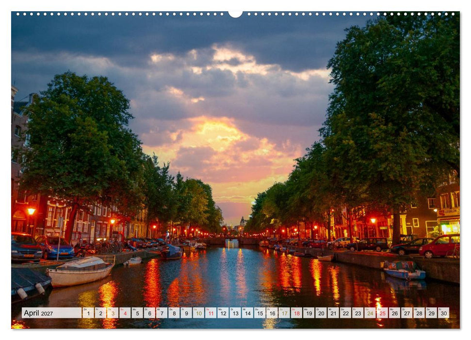 Ein Blick auf Amsterdam in Farbe (CALVENDO Premium Wandkalender 2027)