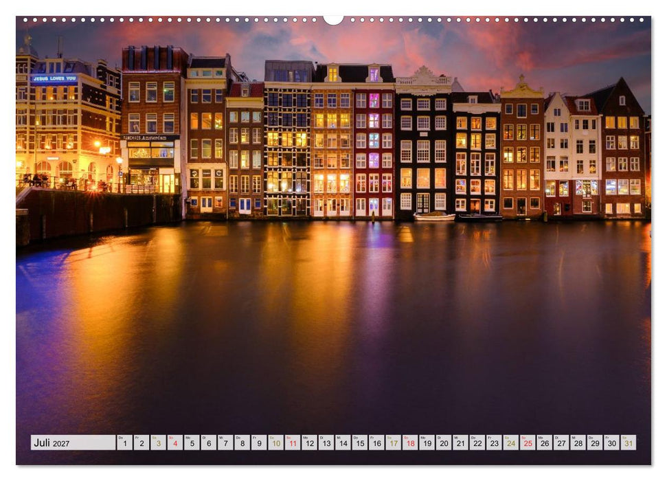 Ein Blick auf Amsterdam in Farbe (CALVENDO Premium Wandkalender 2027)