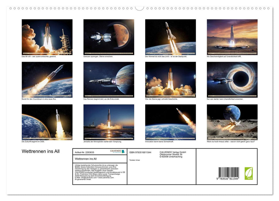 Wettrennen ins All (CALVENDO Premium Wandkalender 2027)