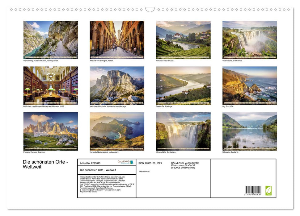 Die schönsten Orte - Weltweit (CALVENDO Wandkalender 2027)