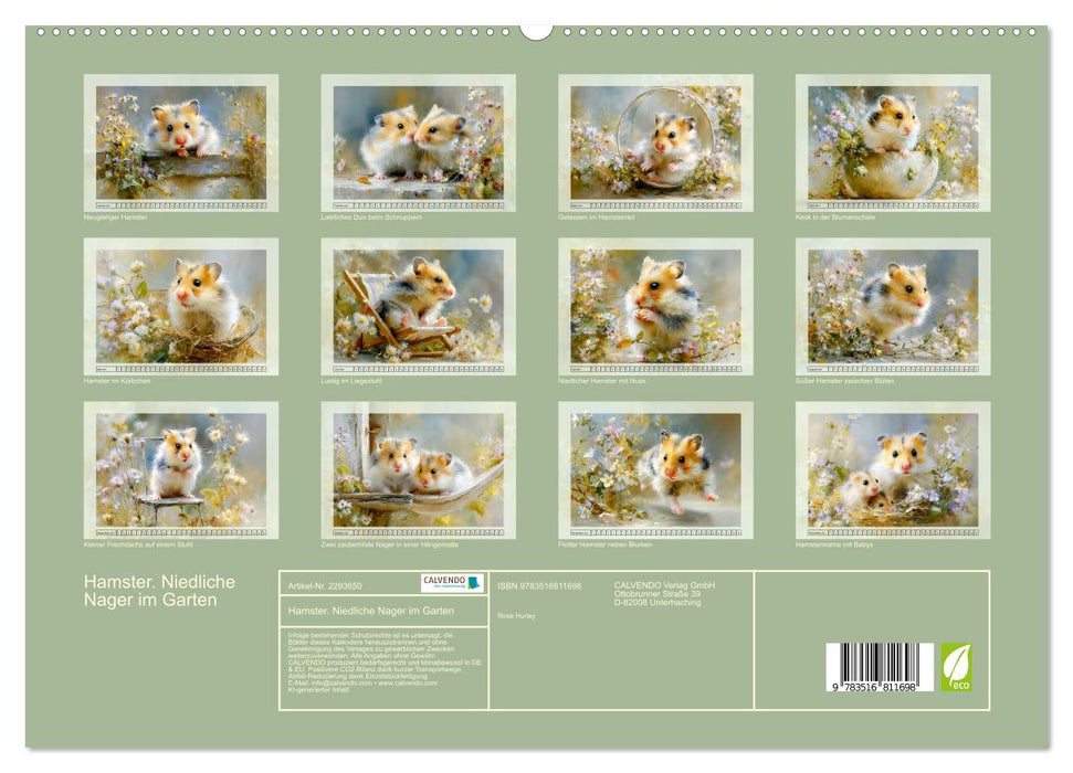 Hamster. Niedliche Nager im Garten (CALVENDO Premium Wandkalender 2027)
