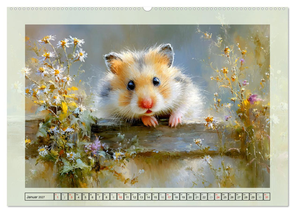 Hamster. Niedliche Nager im Garten (CALVENDO Premium Wandkalender 2027)