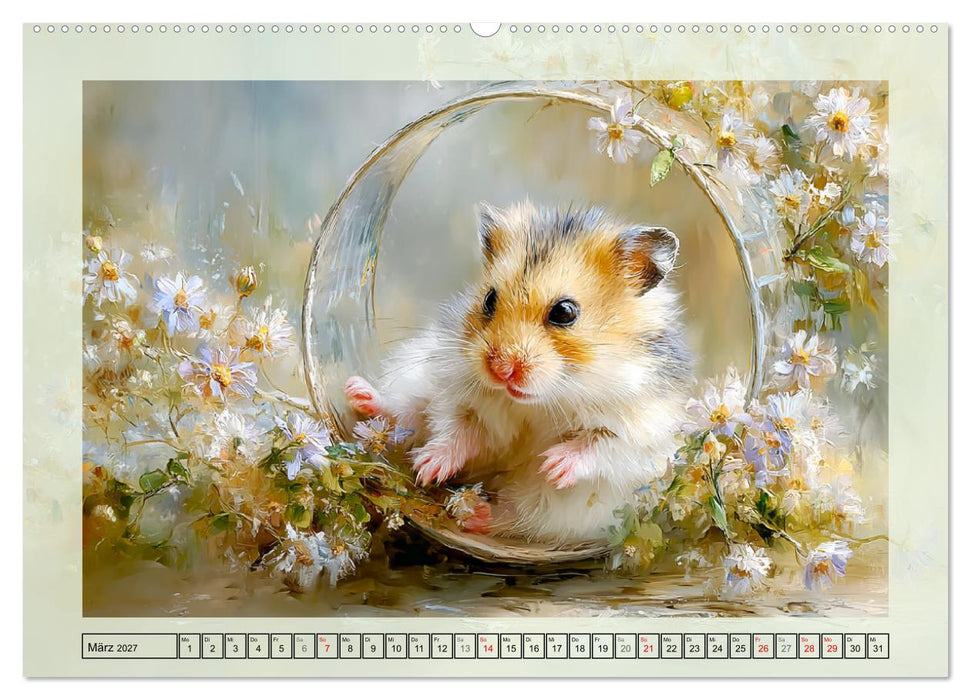 Hamster. Niedliche Nager im Garten (CALVENDO Premium Wandkalender 2027)