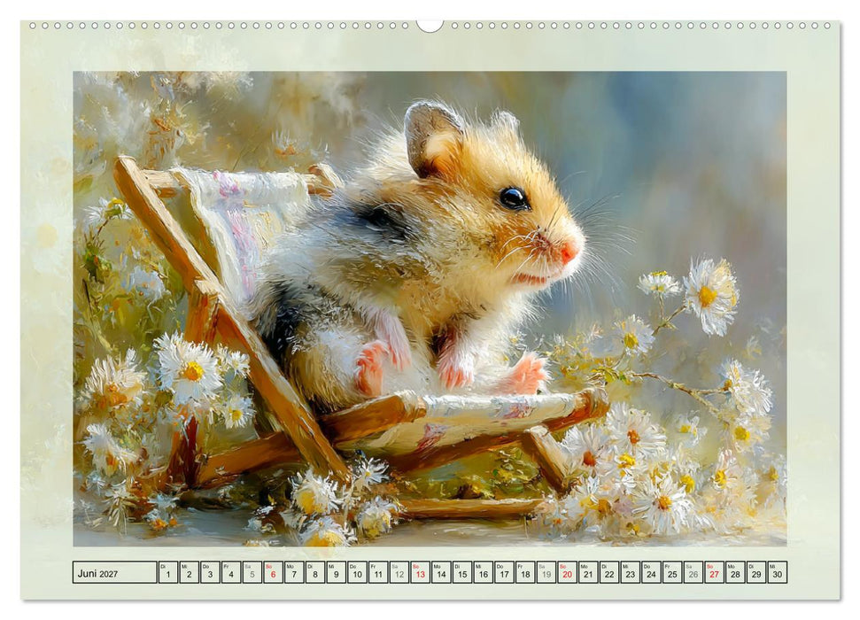 Hamster. Niedliche Nager im Garten (CALVENDO Premium Wandkalender 2027)