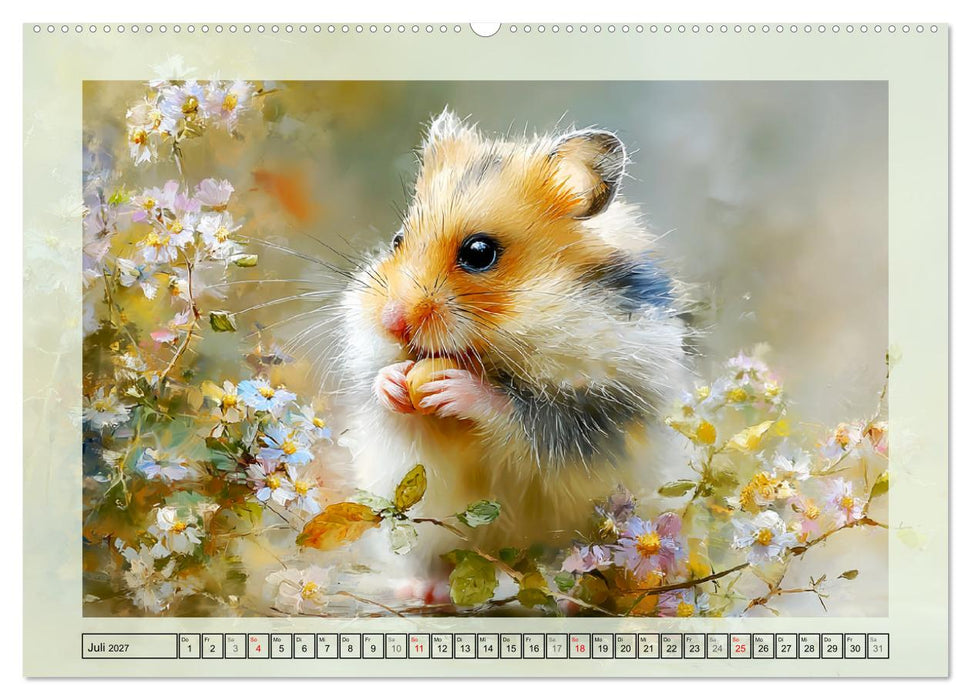 Hamster. Niedliche Nager im Garten (CALVENDO Premium Wandkalender 2027)