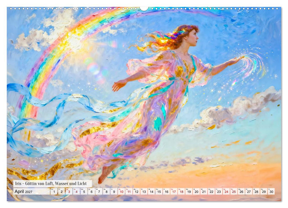 Götter der Elemente - Griechische Mythologie Kunstkalender (CALVENDO Premium Wandkalender 2027)