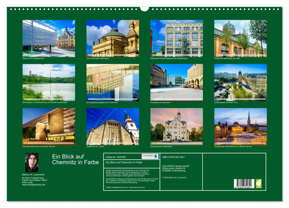 Ein Blick auf Chemnitz in Farbe (CALVENDO Wandkalender 2027)