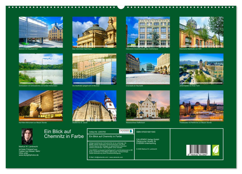Ein Blick auf Chemnitz in Farbe (CALVENDO Premium Wandkalender 2027)