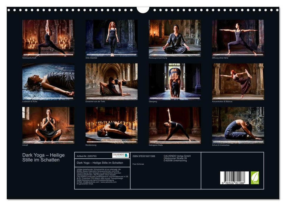 Dark Yoga – Heilige Stille im Schatten (CALVENDO Wandkalender 2027)