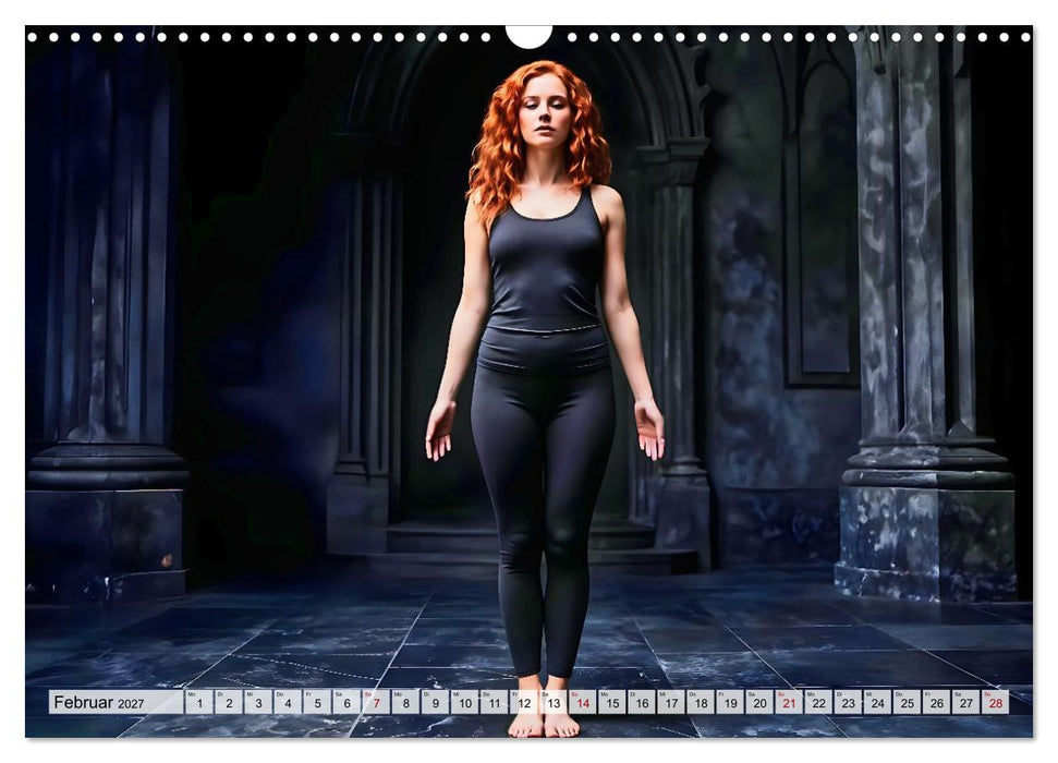 Dark Yoga – Heilige Stille im Schatten (CALVENDO Wandkalender 2027)
