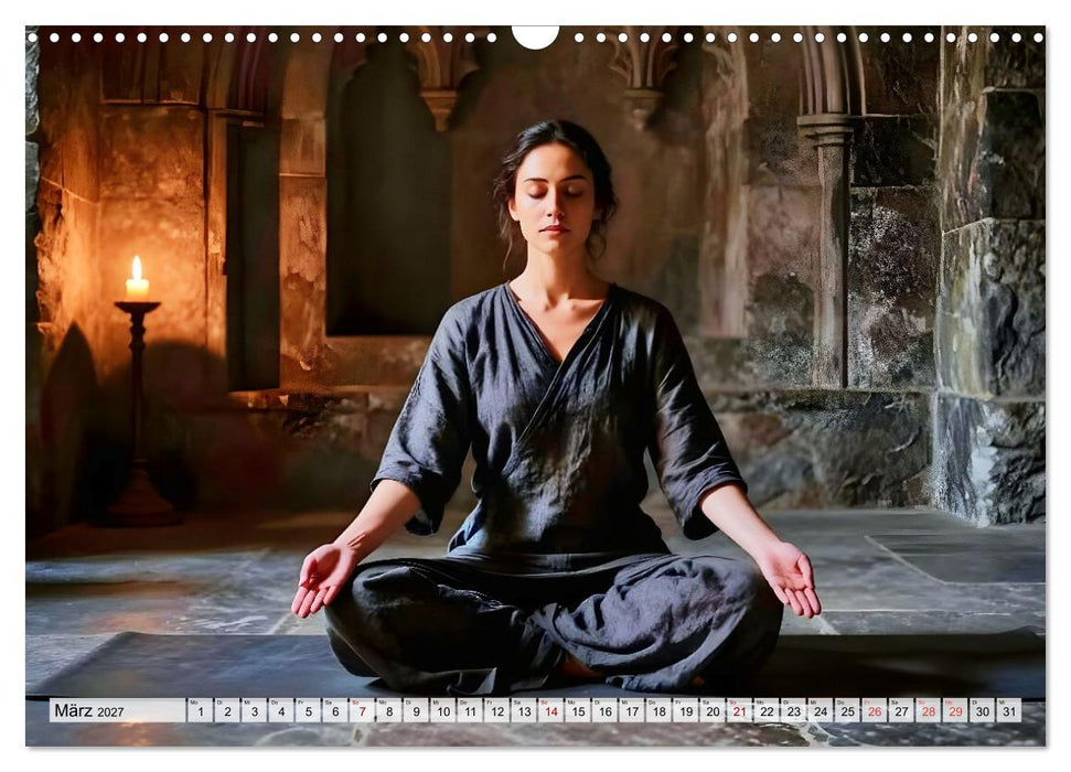 Dark Yoga – Heilige Stille im Schatten (CALVENDO Wandkalender 2027)