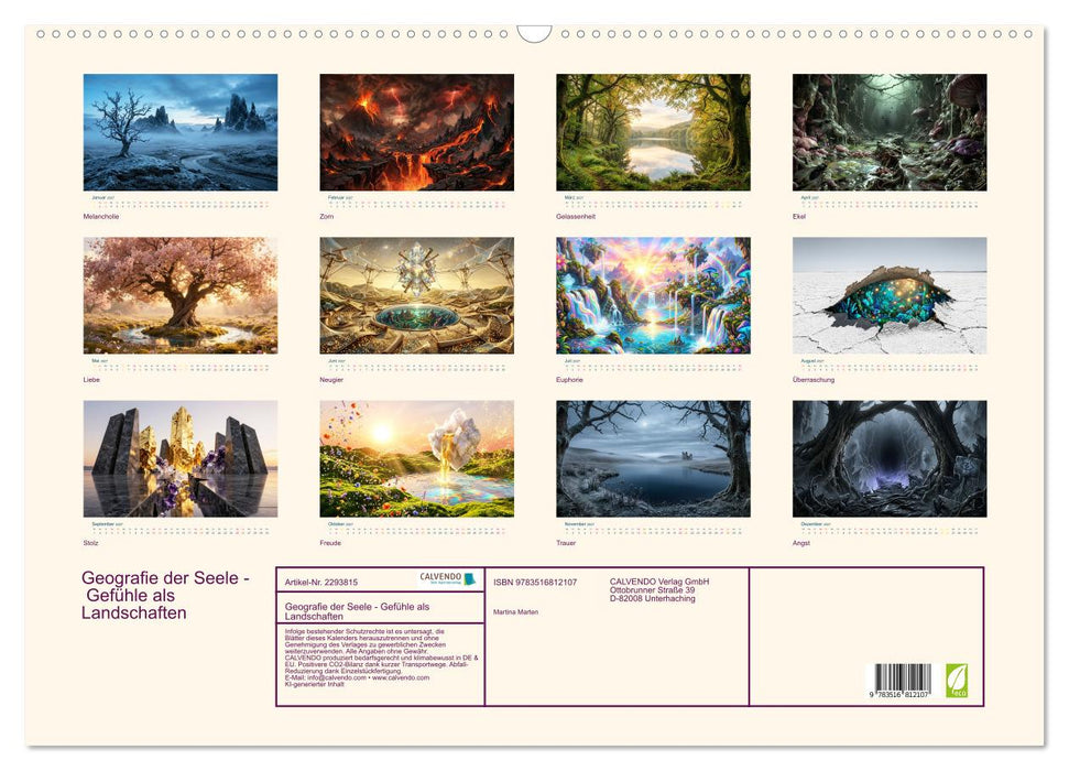 Geografie der Seele - Gefühle als Landschaften (CALVENDO Wandkalender 2027)
