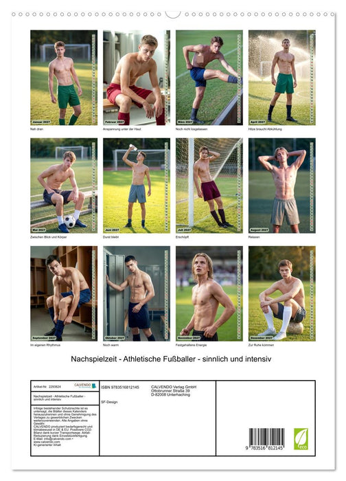 Nachspielzeit - Athletische Fußballer - sinnlich und intensiv (CALVENDO Premium Wandkalender 2027)