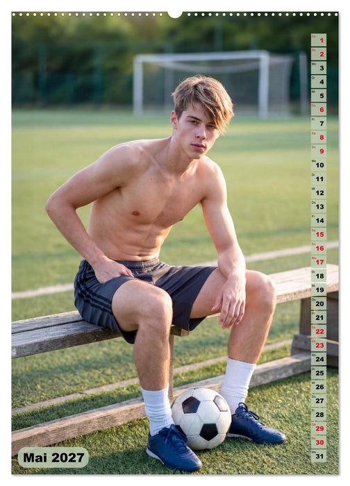 Nachspielzeit - Athletische Fußballer - sinnlich und intensiv (CALVENDO Premium Wandkalender 2027)