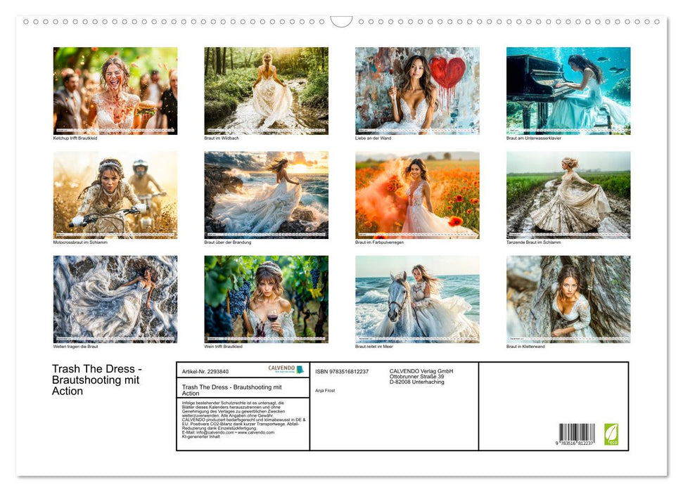 Trash The Dress - Brautshooting mit Action (CALVENDO Wandkalender 2027)