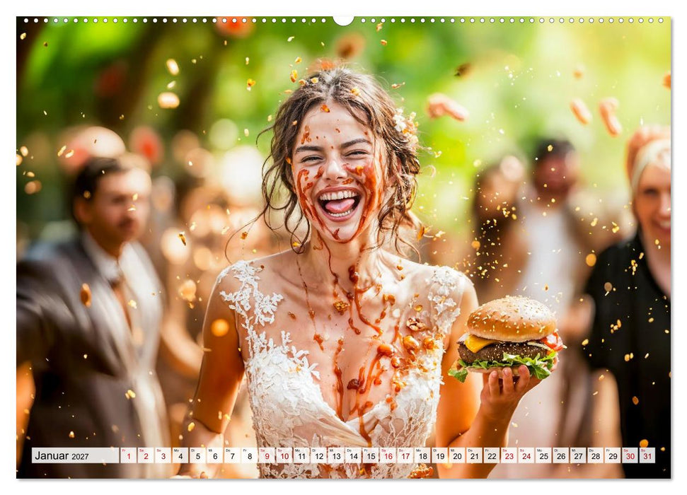 Trash The Dress - Brautshooting mit Action (CALVENDO Wandkalender 2027)