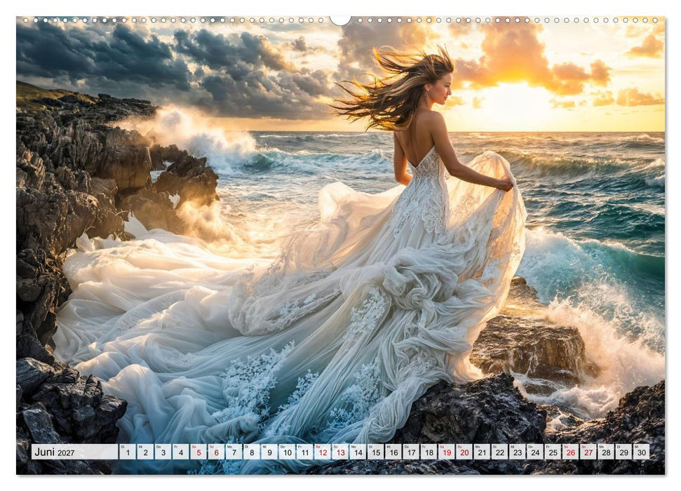 Trash The Dress - Brautshooting mit Action (CALVENDO Wandkalender 2027)