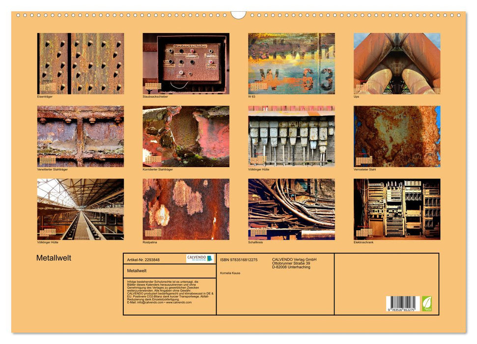 Metallwelt (CALVENDO Wandkalender 2027)