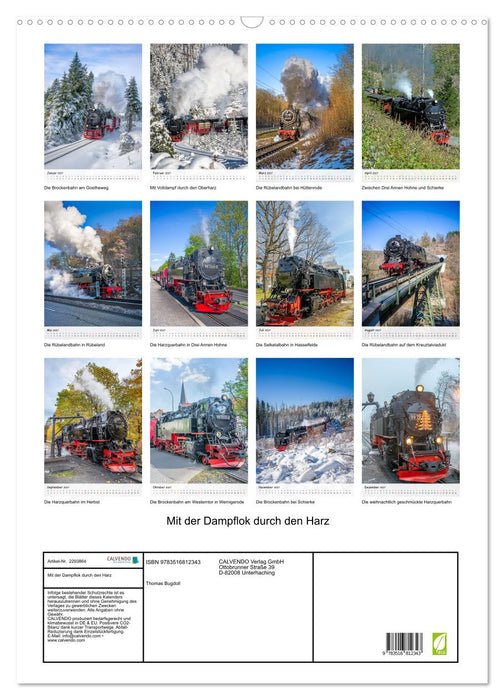 Mit der Dampflok durch den Harz (CALVENDO Wandkalender 2027)