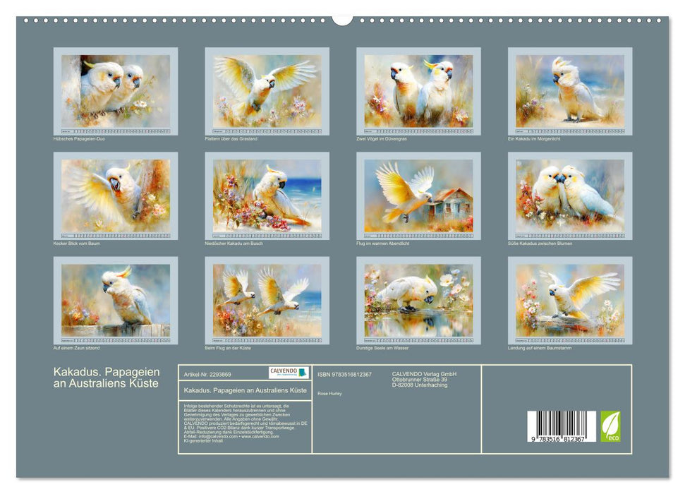 Kakadus. Papageien an Australiens Küste (CALVENDO Premium Wandkalender 2027)