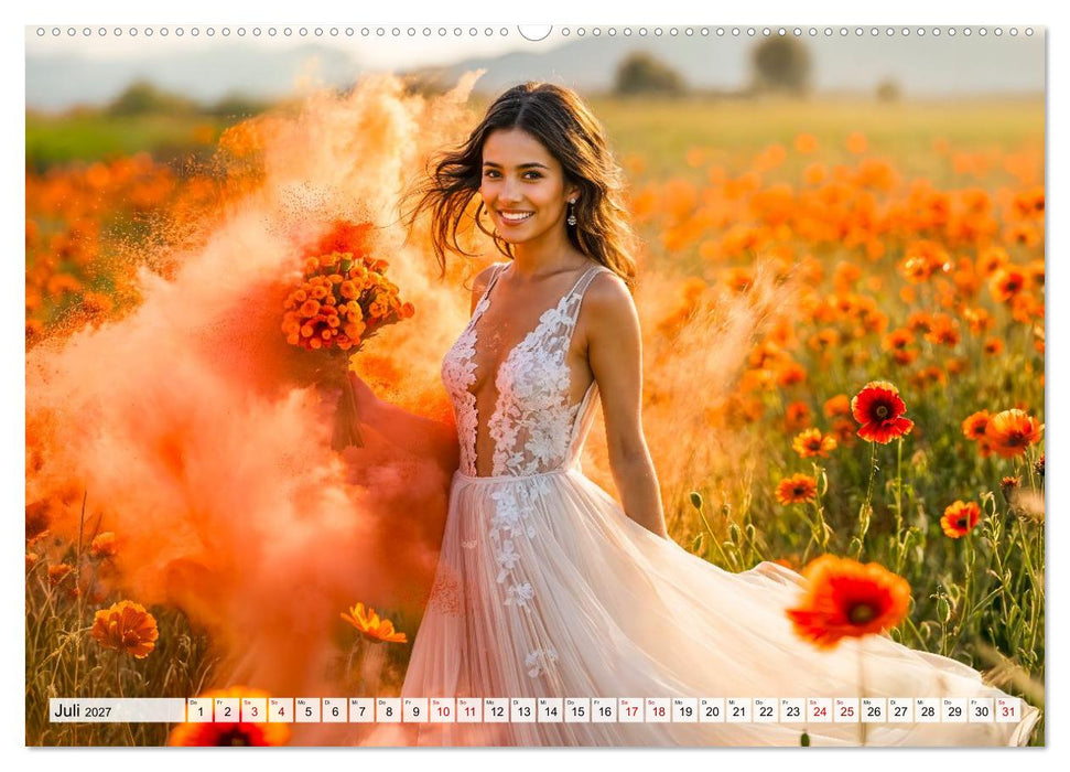 Trash The Dress - Brautshooting mit Action (CALVENDO Premium Wandkalender 2027)