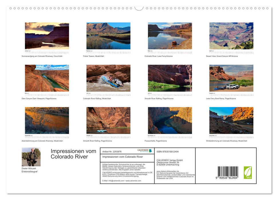 Impressionen vom Colorado River (CALVENDO Premium Wandkalender 2027)