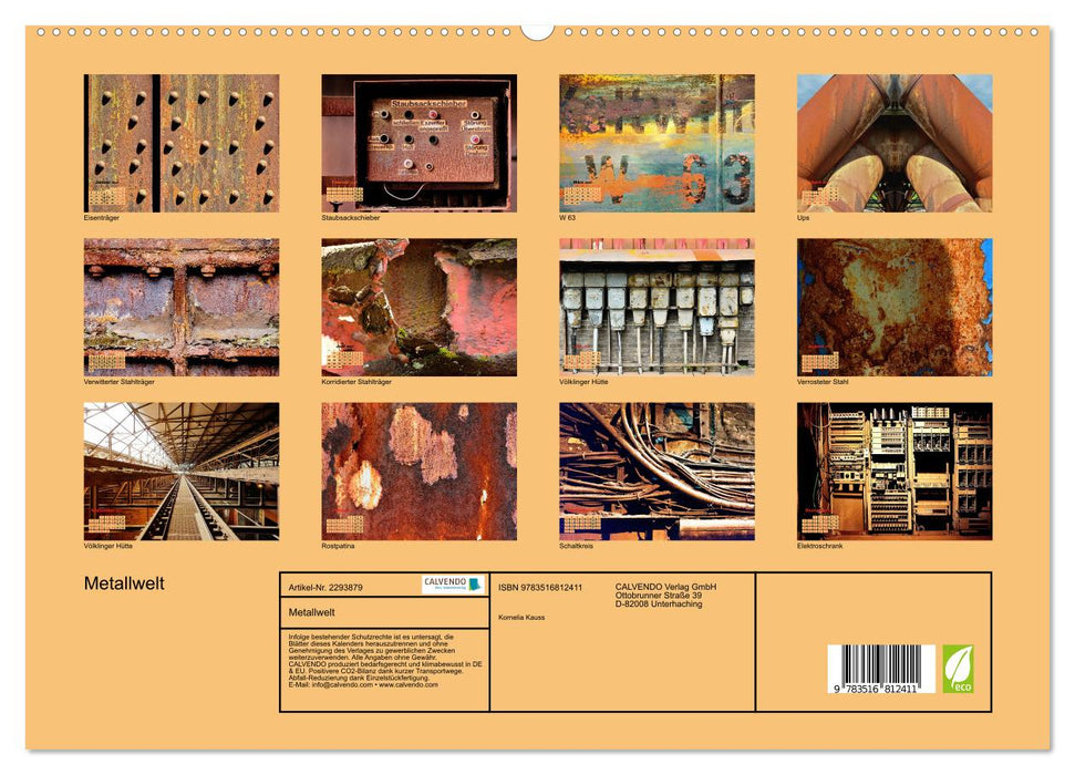 Metallwelt (CALVENDO Premium Wandkalender 2027)