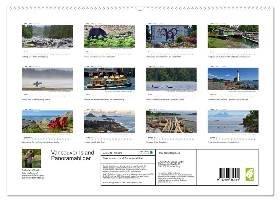 Vancouver Island Panoramabilder (CALVENDO Premium Wandkalender 2027)