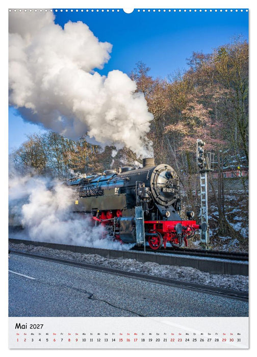 Mit der Dampflok durch den Harz (CALVENDO Premium Wandkalender 2027)