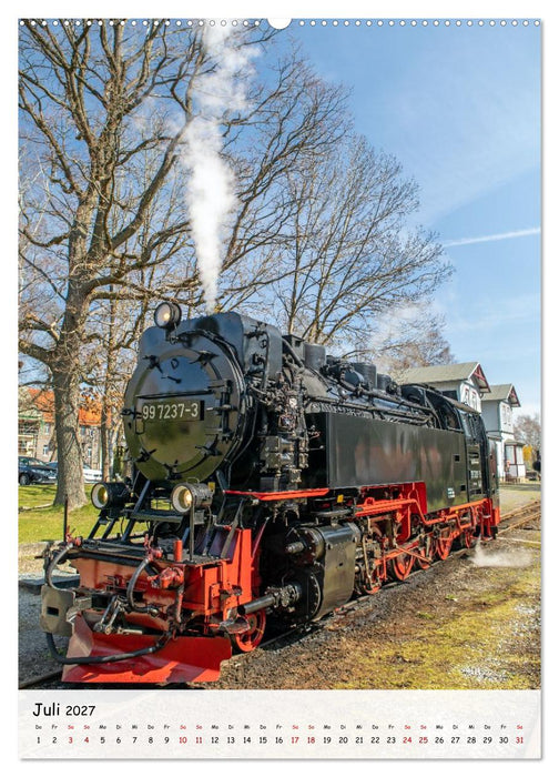 Mit der Dampflok durch den Harz (CALVENDO Premium Wandkalender 2027)