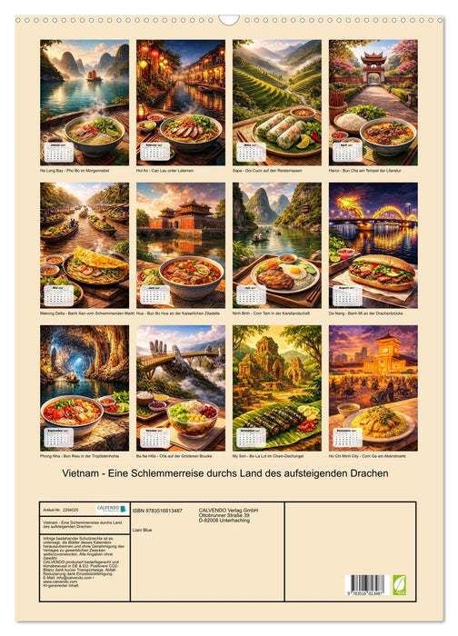 Vietnam - Eine Schlemmerreise durchs Land des aufsteigenden Drachen (CALVENDO Wandkalender 2027)