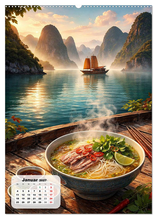 Vietnam - Eine Schlemmerreise durchs Land des aufsteigenden Drachen (CALVENDO Wandkalender 2027)