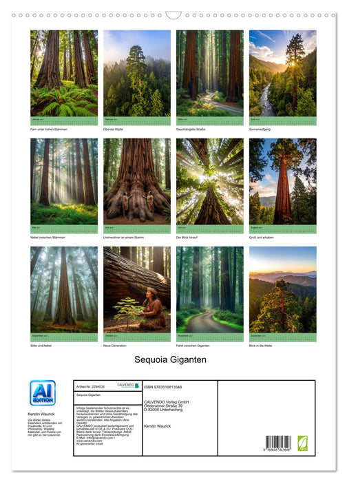 Sequoia Giganten (CALVENDO Wandkalender 2027)