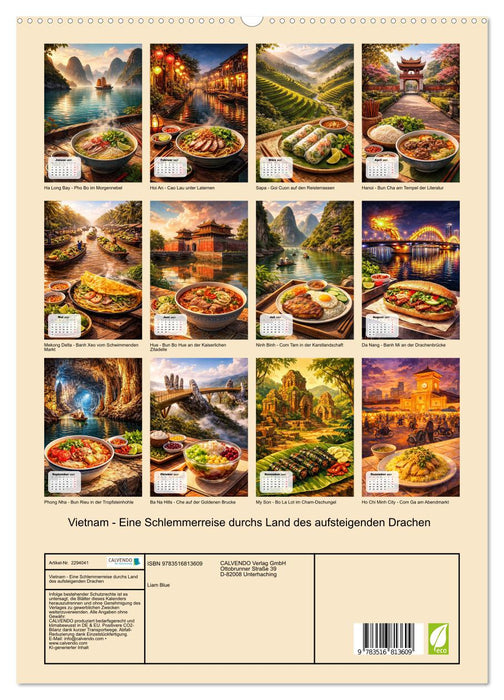 Vietnam - Eine Schlemmerreise durchs Land des aufsteigenden Drachen (CALVENDO Premium Wandkalender 2027)